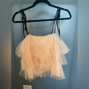 Anthropologie Cream Layered Camisole